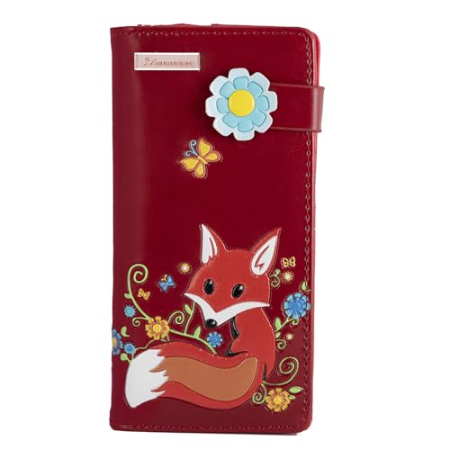 Flowery Fox Purse - Red