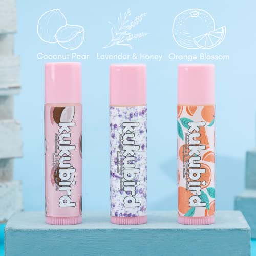 kukubird 3 Colors Set Moisturising & Hydrating Lip Balm Tinted-Tropical