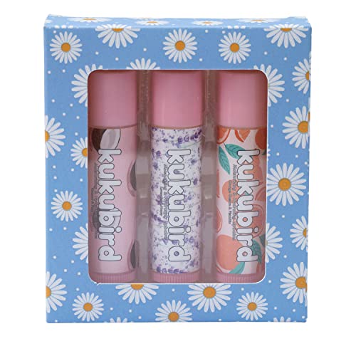 kukubird 3 Colors Set Moisturising & Hydrating Lip Balm Tinted-Tropical