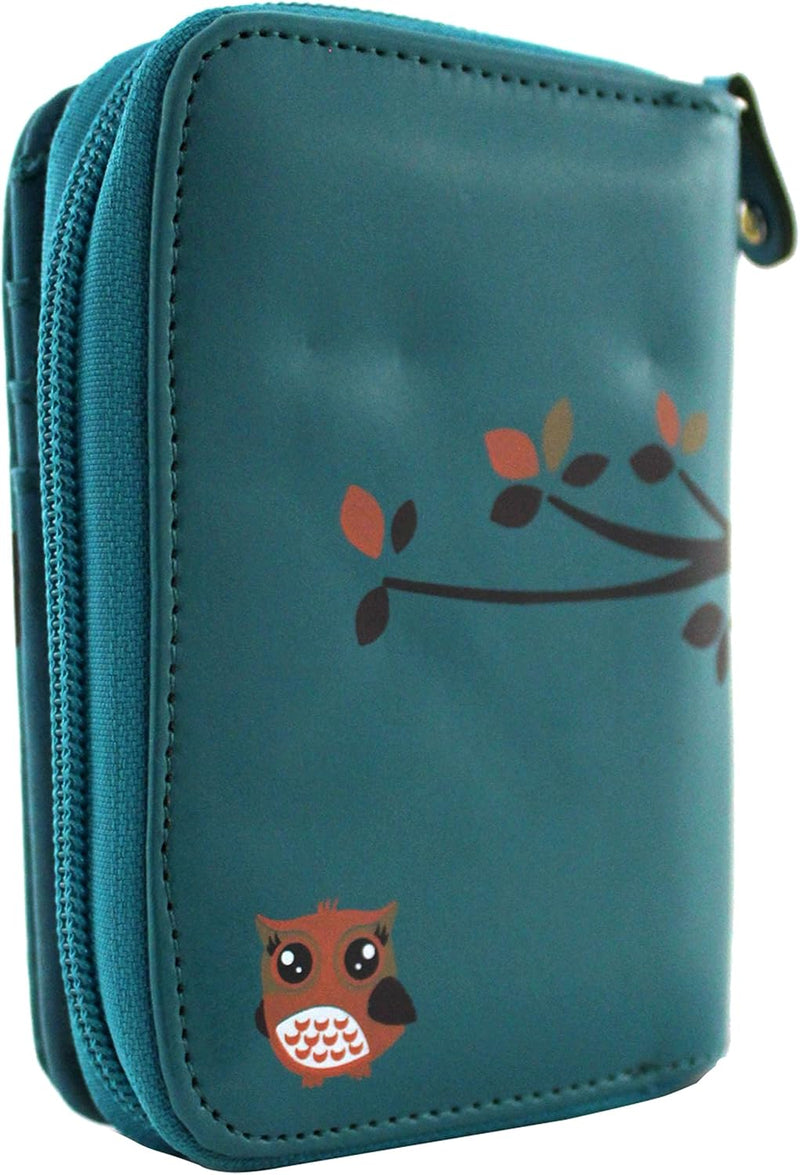 Owl Family Tree House Purse Blue