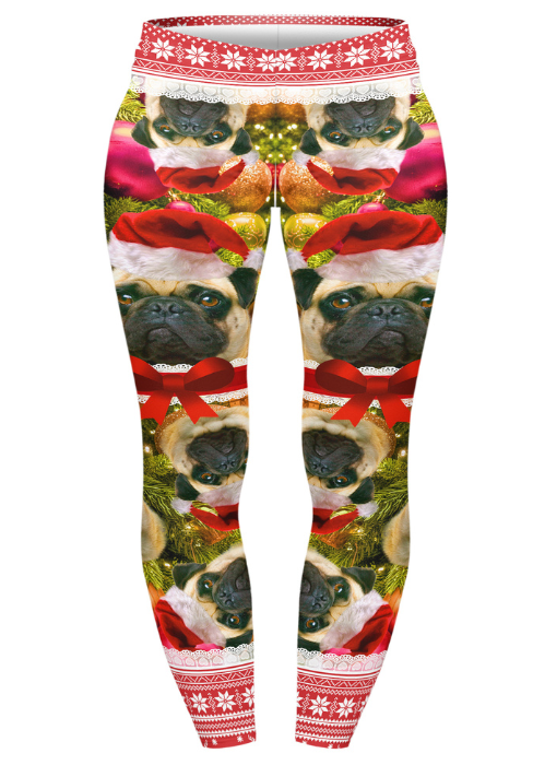 Curve Leggings (14-18 UK Size) - Merry Pugmas