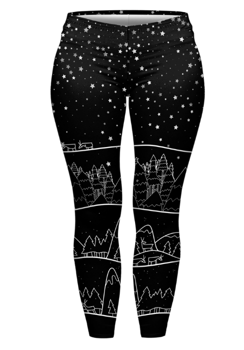 Curve Leggings (14-18 UK Size) - Dark Forest