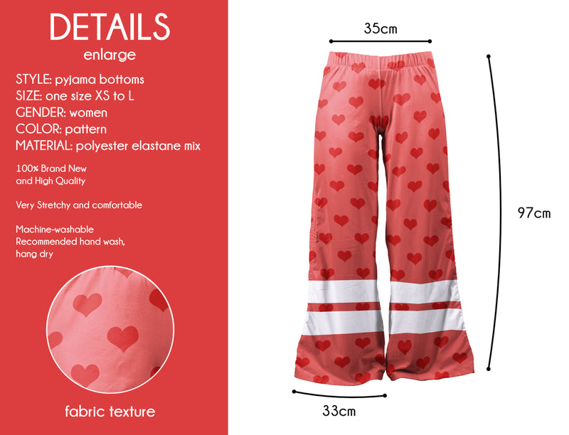 Loungewear Girly Hearts (UK Size 8-14) - Kukubird-UK